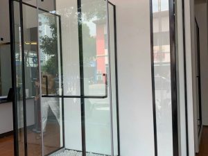 phòng tăm kính slim mở trượt